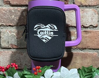 Personalized Tumbler Pouch: Neoprene Fanny Pack, Water Bottle Bag