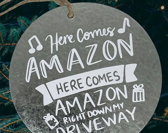 Funny Amazon Truck Christmas Ornament - Secret Santa Gift
