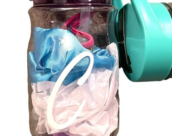 Personalized Water Bottle Party Favor: Hair Accessories Gift Set