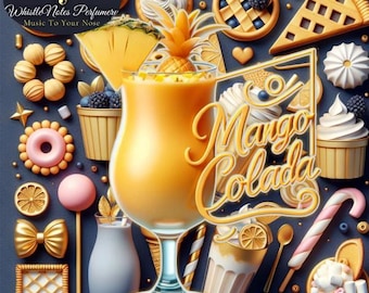 Perfume vegano Mango Colada / Perfume / Aceite corporal / Gourmand / Postre / Vela / Loción / Orgánico / Sugar Me Sweet / Brillo infinito