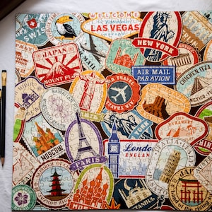 20% OFF!  Wooden Jigsaw Puzzle, 454 pieces, &#39;My Travel Trunk&#39;