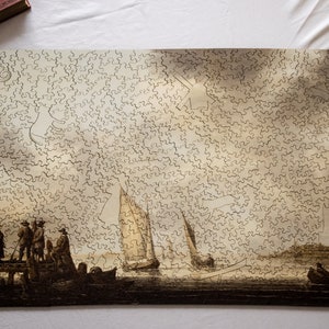 ¡20% DE DESCUENTO!  Rompecabezas de madera de 513 piezas, &#39;Muelle con vistas a Dordrecht&#39;, Cuyp