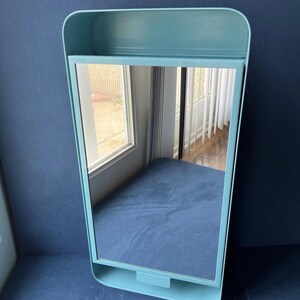 IKEA GUNNERN Turquoise Medicine Cabinet Metal Mirror Bathroom Wall