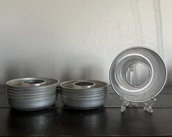 Vintage Individual Aluminum Tube Cake Pans
