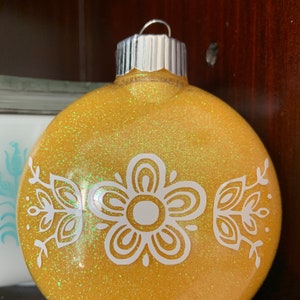 Pyrex Butterfly Gold inspired Christmas Ornament