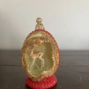 Vintage mid Century Egg Shell Ornament