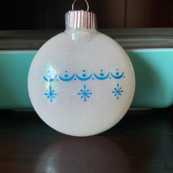 Pyrex snowflake Garland inspired Christmas Ornament