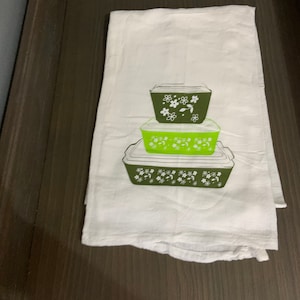 Pyrex inspired flour sack towel