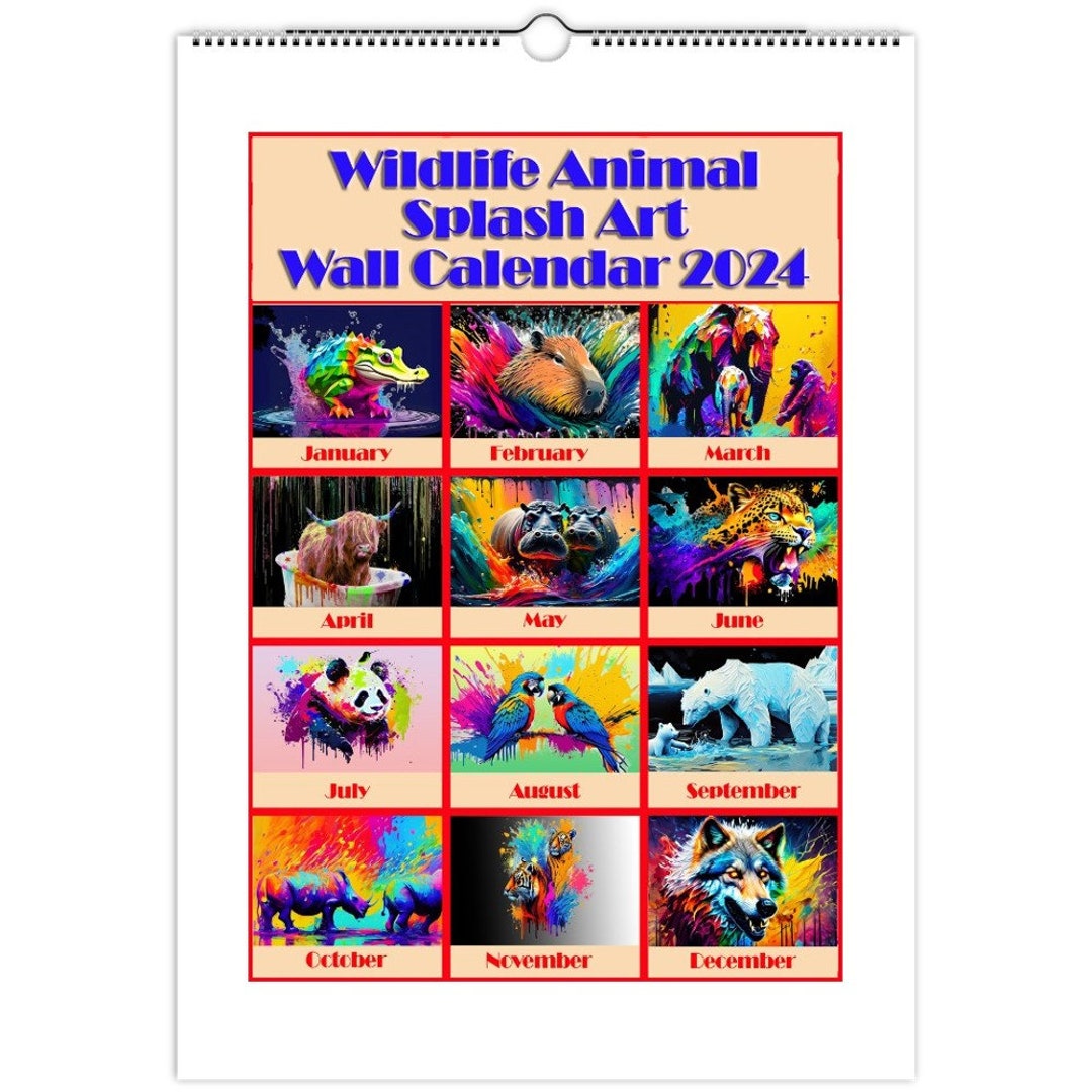 Wildlife Calendar 2025 Animal Art Calendar 2025 Wildlife Art Etsy