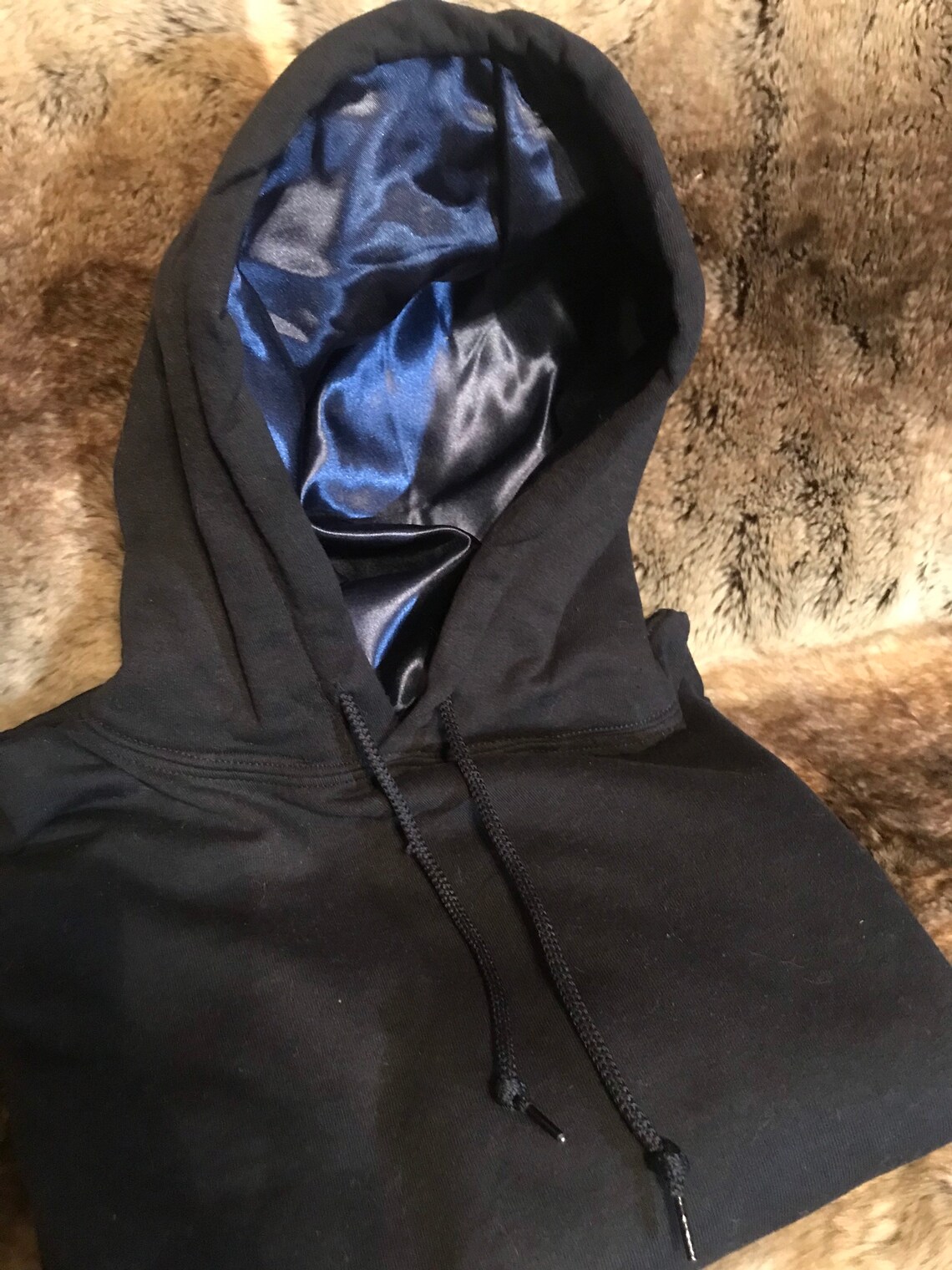 hoodie with satin lined hood