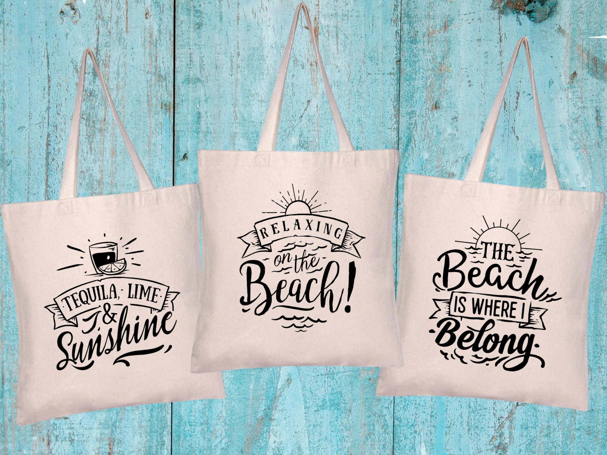 Beach Tote Bag Reusable Bag Beach Quote Beach Bag Canvas Etsy