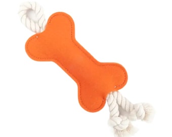 Bone-Shaped Pet Toy For Small And Medium Dogs_ Orange