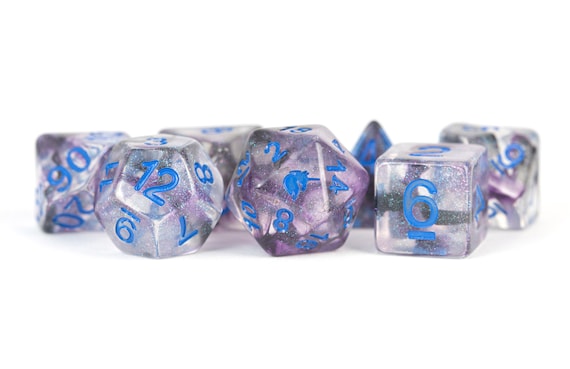 Polyhedral dice Crystalized Honey DnD Dice Set D/&D dice Dungeons and Dragons Table Top Role Playing Marbled resin with glitter n foil