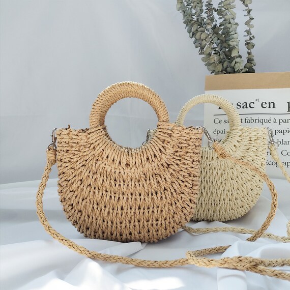 Handmade Straw Bag Summer Straw Handbag woven bag female Etsy