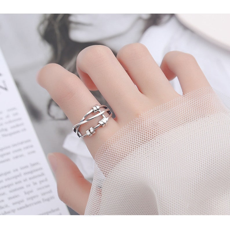 Regalo Elegante Natura Anello Colibrì In Argento Sterling 925 Design Aperto Fatto A Mano Regolabile Per Donne G 520721 - Foto 10