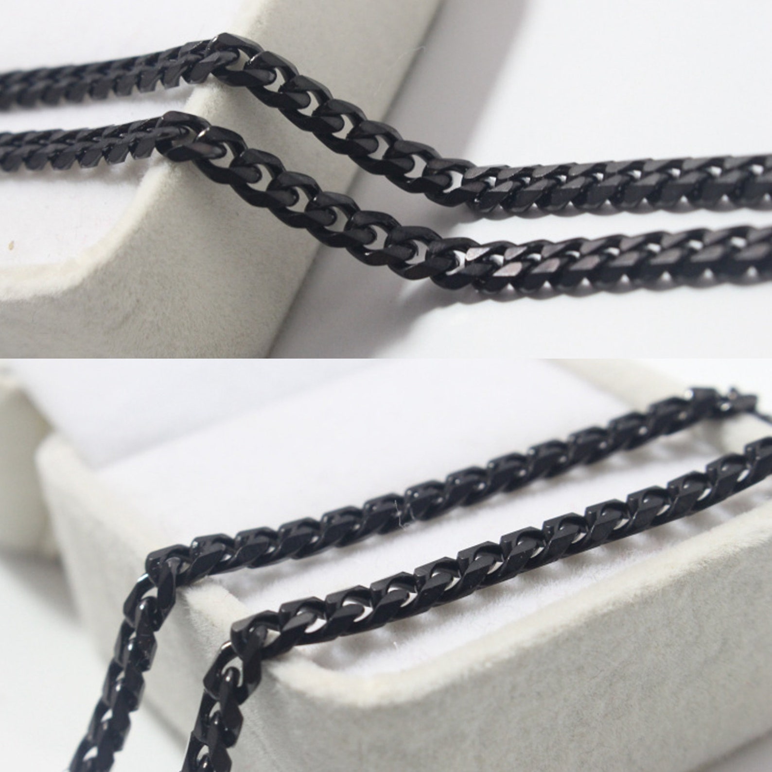 5mm Men's titanium steel necklace black personality Etsy