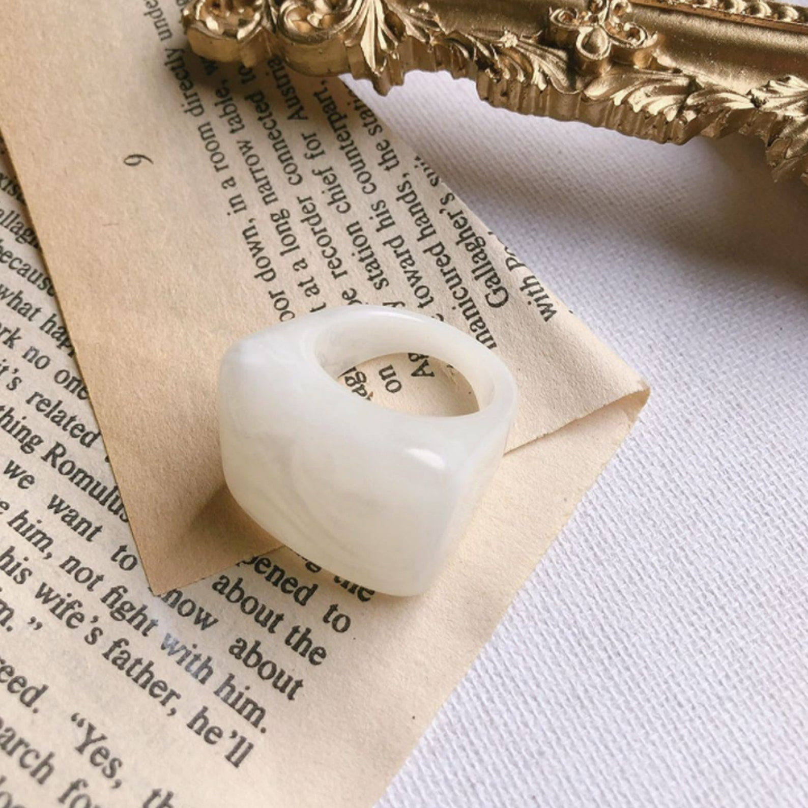 Resin Rings for Women Resin Square Color Ring Geometric - Etsy