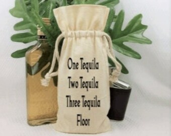 One Tequila Two Tequila Three Tequila Floor, Whiskey Gift Bags, Bachelor Favors, Wedding Favors, Best Friends Birthday, Over The Hill Party