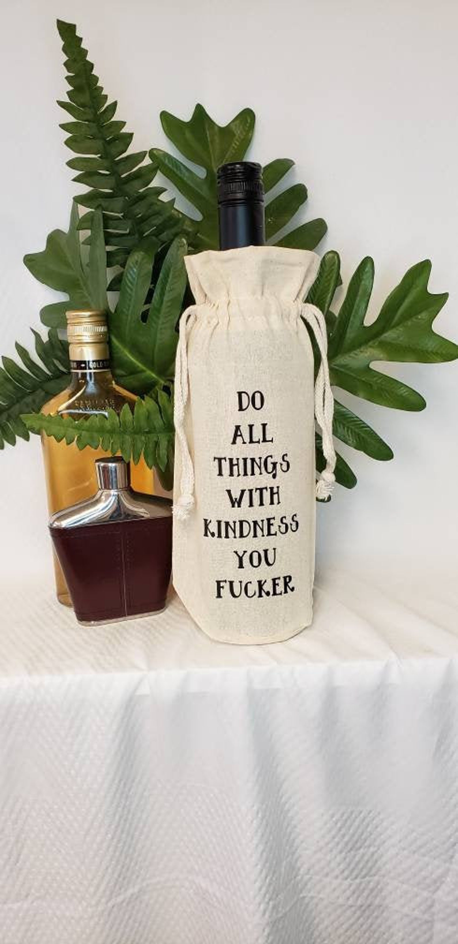 Funny Wine Gift Liquor Bottle Bag Whiskey Gift Bag Alcohol Etsy