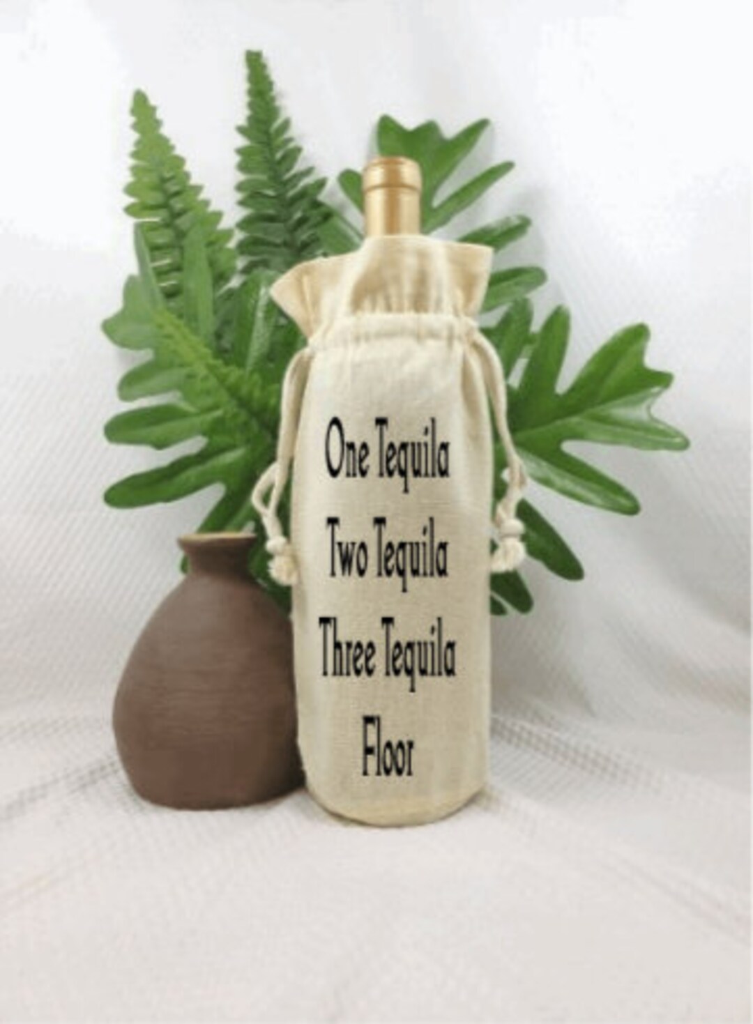 One Tequila Two Tequila Three Tequila Floor, 750ML Whiskey Bag, Round