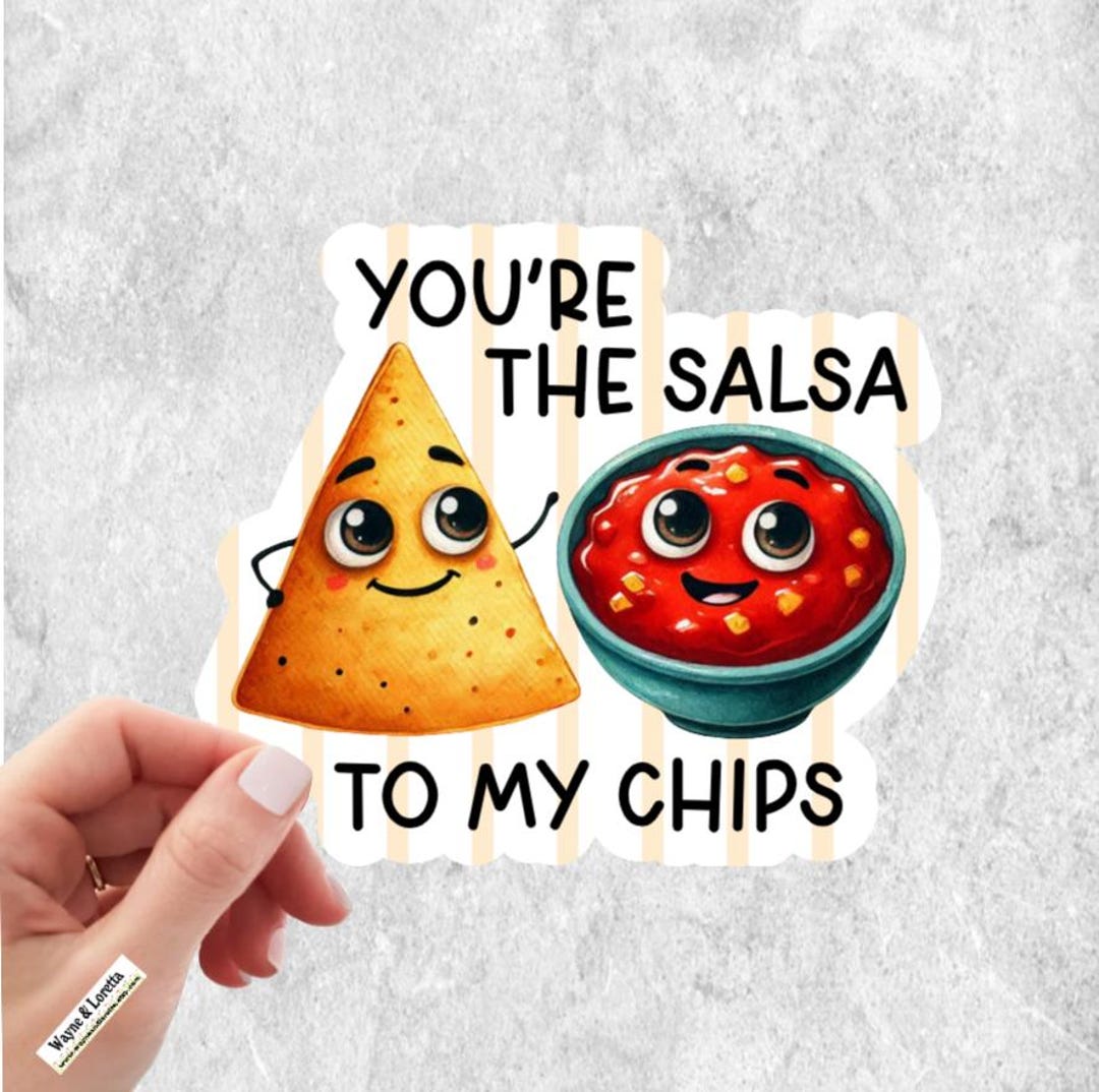 Salsa & Chips Stickers, Various Sizes, Choice of Matte or Glossy Finish ...
