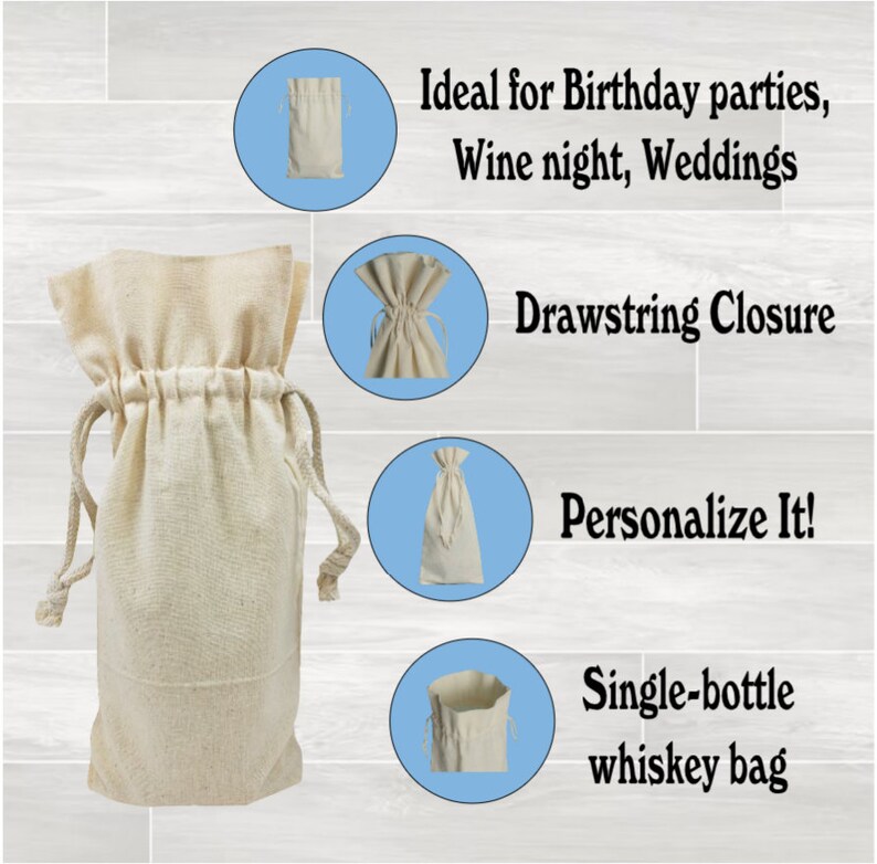 Custom Whiskey Pint Bottle Gift Bag, Pint Size Liquor Sack, Personalized Alcohol Party Favors, We Welcome Profanity, BFF Birthday Present image 6