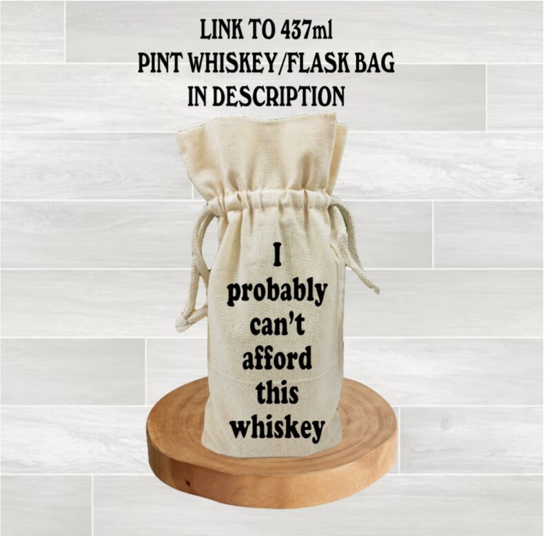 Funny 750ml Whiskey Bottle Bag, Best Friend Birthday Celebration Party Favors, Single Bottle Carrier Tote, Sarcastic Adult Alcohol Gag Gifts image 7