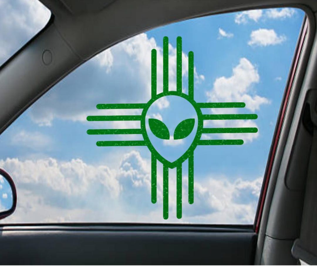 New Mexico Zia Alien Decal, Car Bumper Stickers, Choose A Size - Etsy