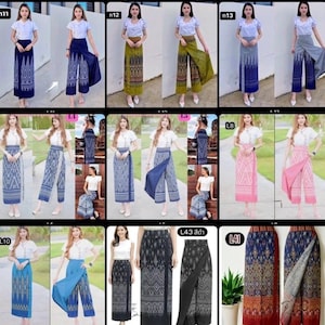 Thai Lao Skirt Pants Fusion Sarong Dress Women’s Ethnic Clothes
