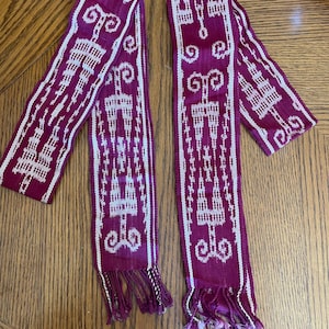 Traditional handwoven Dayak Indonesian scarf cloth
