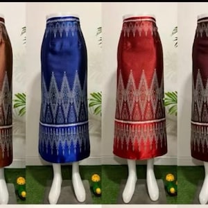 Traditional Thai Lao Women’s Sarong Skirt Dress II