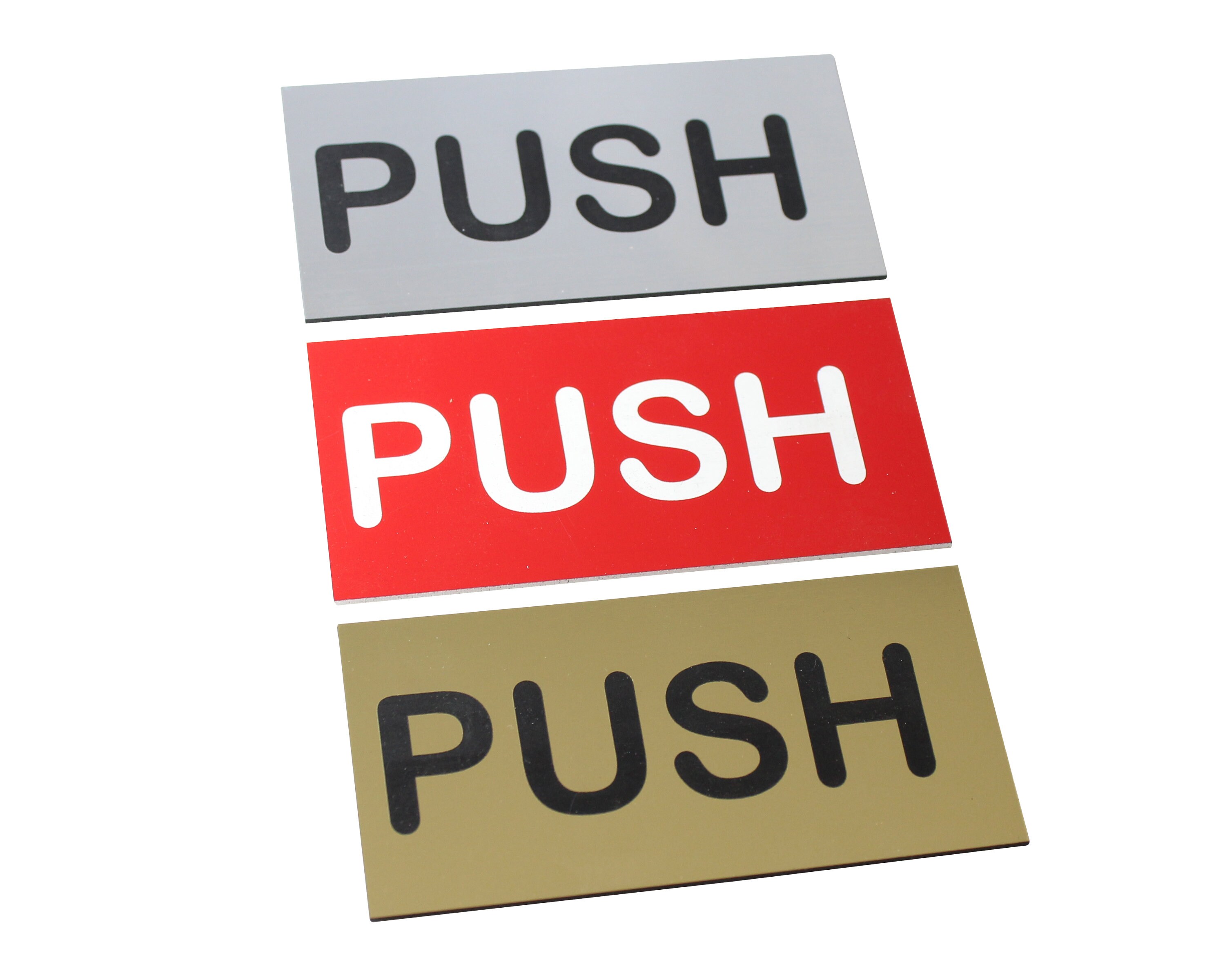 Push Pull Door Plates Set Push Pull Door Signs Push Pull Etsy