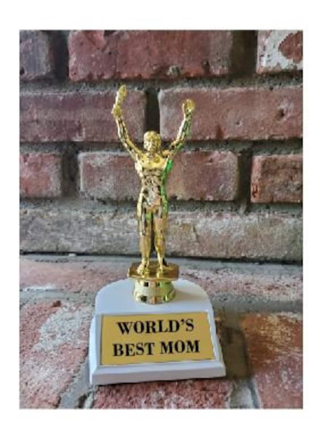 Worlds Best Mom Trophy Personalized Best Mom Award Engraved Etsy