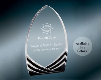 Custom Engraved Soaring Acrylic Trophy Engraved Award Plaque Cathedral Soaring Acrylic Customized Recognition Award Gift Personalized