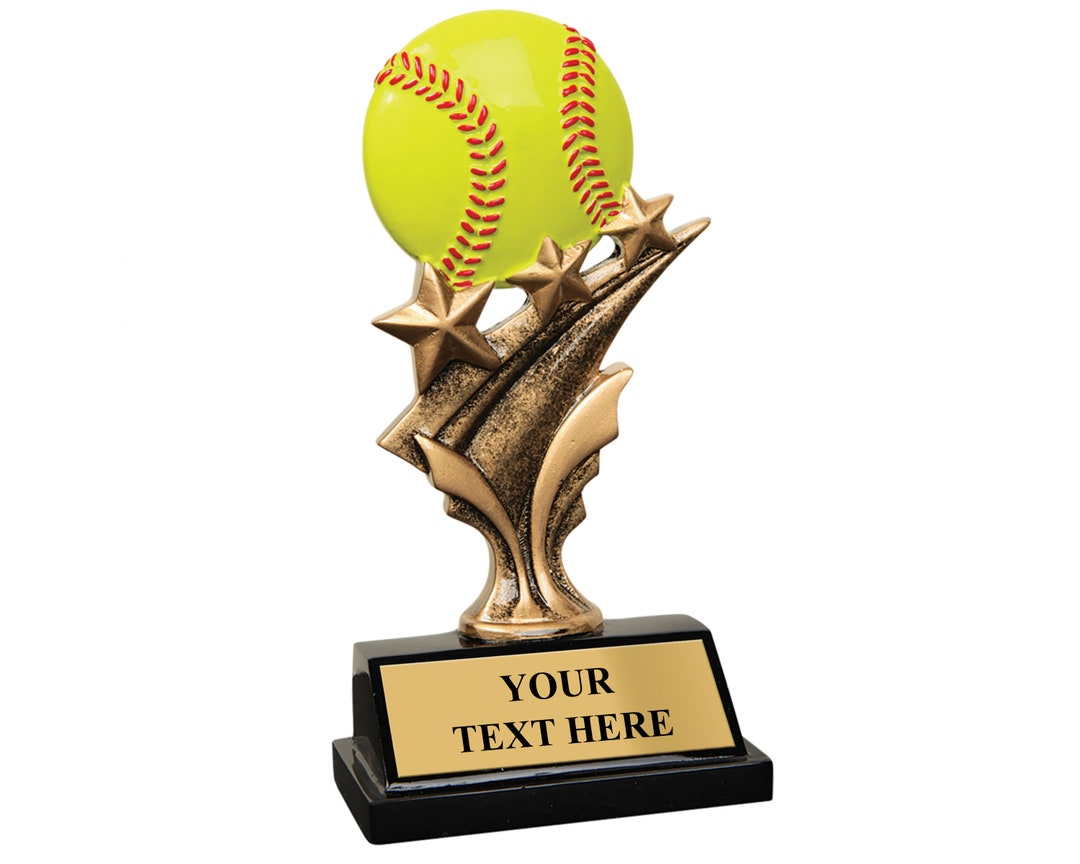 Softball Resin Award Softball Trophy Resin Customized Sports Etsy