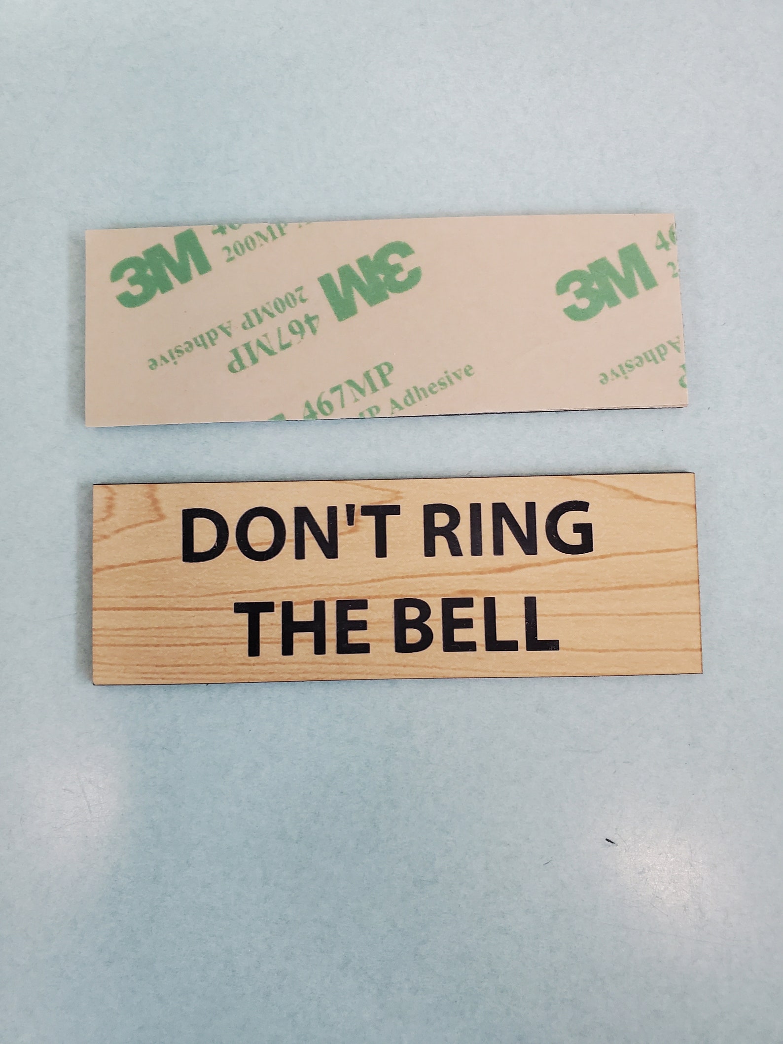 Ring Bell Sign and Dont Ring Ring Bell Sign Engraved 1x3 Etsy