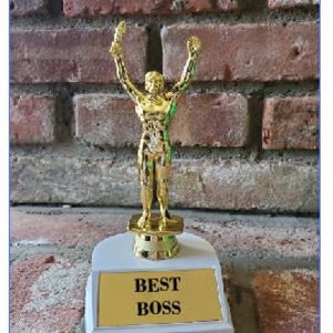 Best Boss Trophy, Best boss award, Personalized award, Victory trophy