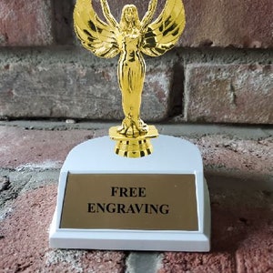 Custom victory female trophy, mom victory award, engraved mom trophy