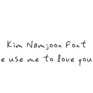 BTS Kim Namjoon RM Handwriting Font | Instant Download