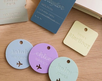 Custom Acrylic Luggage Tag, Spring Break Travel Essential, Personalized Bag Tag, Girls Trip Gift, Bridesmaid Bachelorette Favor, Suitcase ID