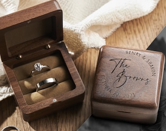 Premium PU Leather Double Ring Box for Wedding Engagement Ceremony Gift Box DesignSter Blue Bearer Ring Box Premium PU Leather Double Ring Box for Wedding Engagement Ceremony Gift Box DesignSter Blue Bearer Ring Box