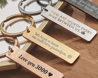 Stainless Steel Keychain | Best Friend Gifts | Bridal Shower Gifts | Anniversary Gifts | Gifts for Her | Personalized Engraved Keychain Gift
