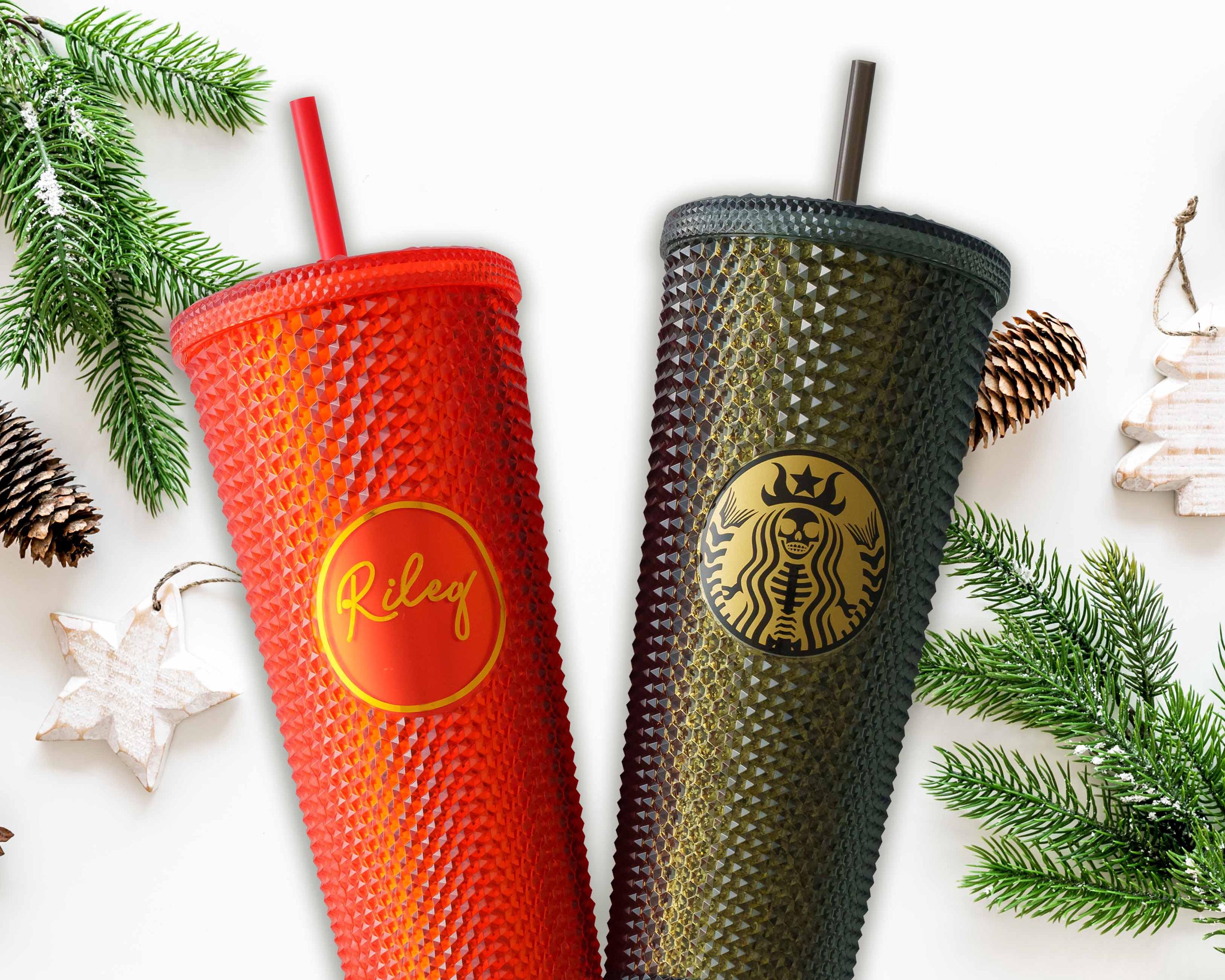 24oz Studded Tumbler with Straw, 15 Colors Stud Tumbler with Skeleton Logo, Personalized Matte Tumbler, Birthday Day for Her
