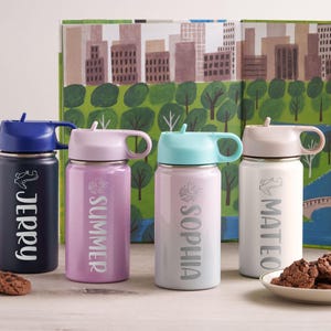 Personalized Water Bottle Gifts for Kid, Back To School Custom Toddler Cups Kids Tumbler, Stainless Steel Water Bottle Birthday Party Favors