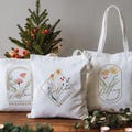 Personalized Tote Bags for Women Bridesmaid Tote Bag | Best Gifts for Her Bags | Floral Tote Bag Birth Flower Bag Bridesmaid Gifts for her