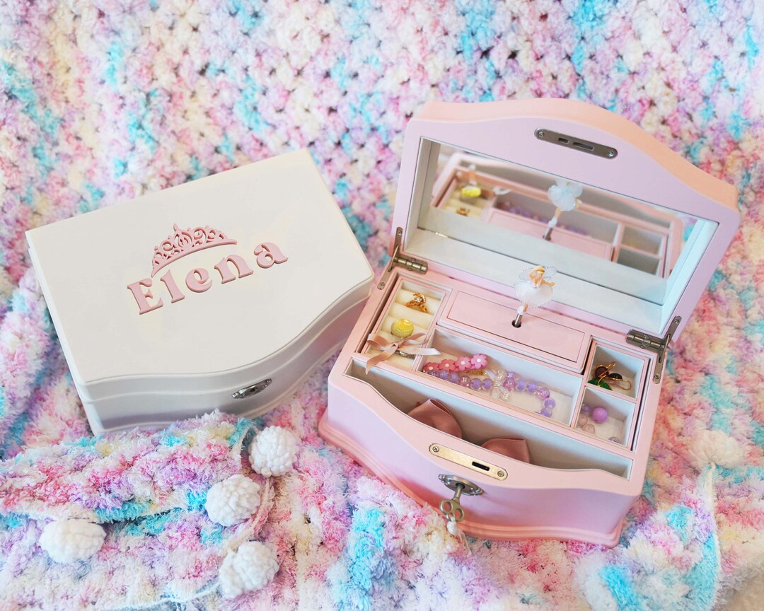 Personalized Girls Jewelry Boxes, Custom Jewelry Box, Musical Ballerina ...