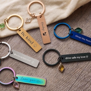 Personalized Stainless Steel Keychain: Custom Engraved Gift