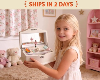 Personalized Musical Ballerina Jewelry Box | Custom Name Keepsake Organizer