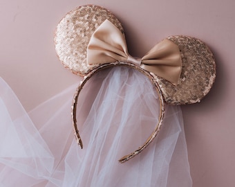 Blue Sequin Mouse Ears, Birthday Gifts for Her, Princess Ears headband, Magic Mouse Sequin Headband Ear, Unique Gifts for Her Bride Gift