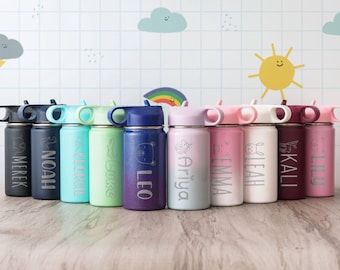 Personalized Kids Water Bottle: Custom Animal Tumbler, School Supplies